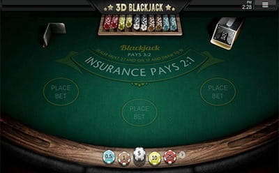 3D Blackjack versija