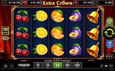 The Extra Crown lošimo automatas Optibet lietuviškame internetiniame kazino