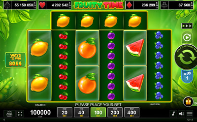 The Fruity Time lošimo automatas Optibet lietuviškame internetiniame kazino